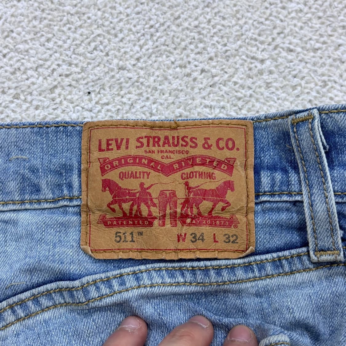 W34L32 리바이스 511 데님 팬츠 0414E 상품이미지4