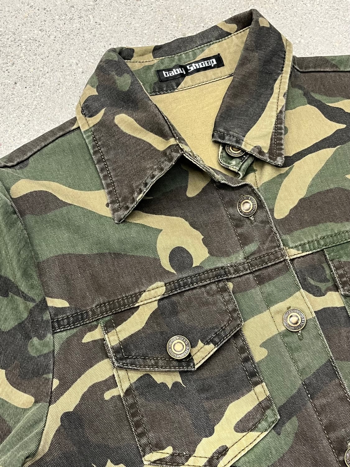 Baby shoop 밀리터리 데님 자켓 상품이미지3