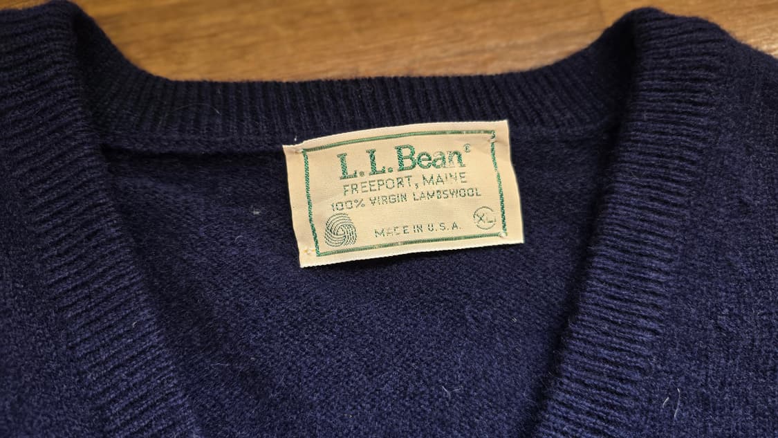 L.L.Bean 엘엘빈 램스울 니트 베스트 조끼 Made In USA 상품이미지3