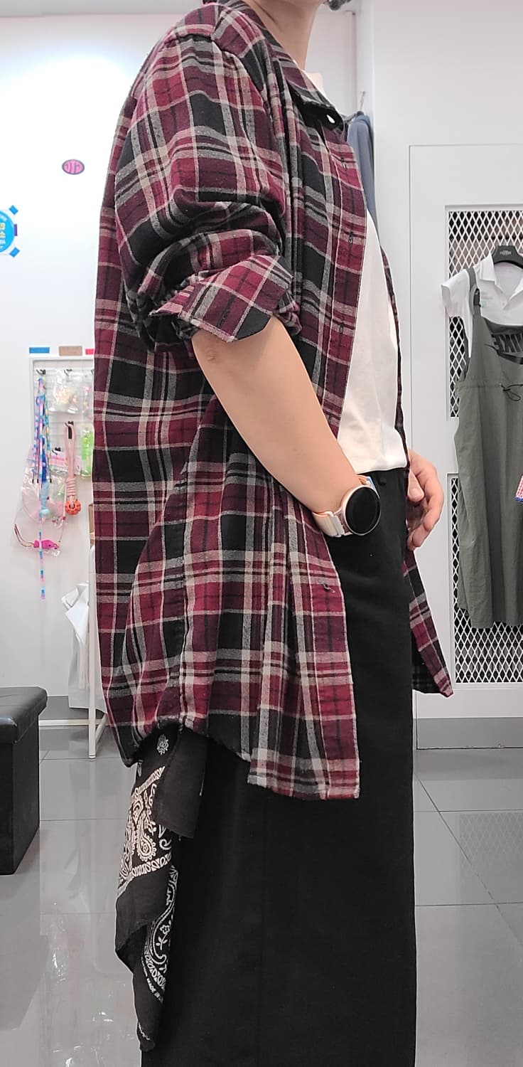 아디다스 남성 체크 셔츠남방 상품이미지3
