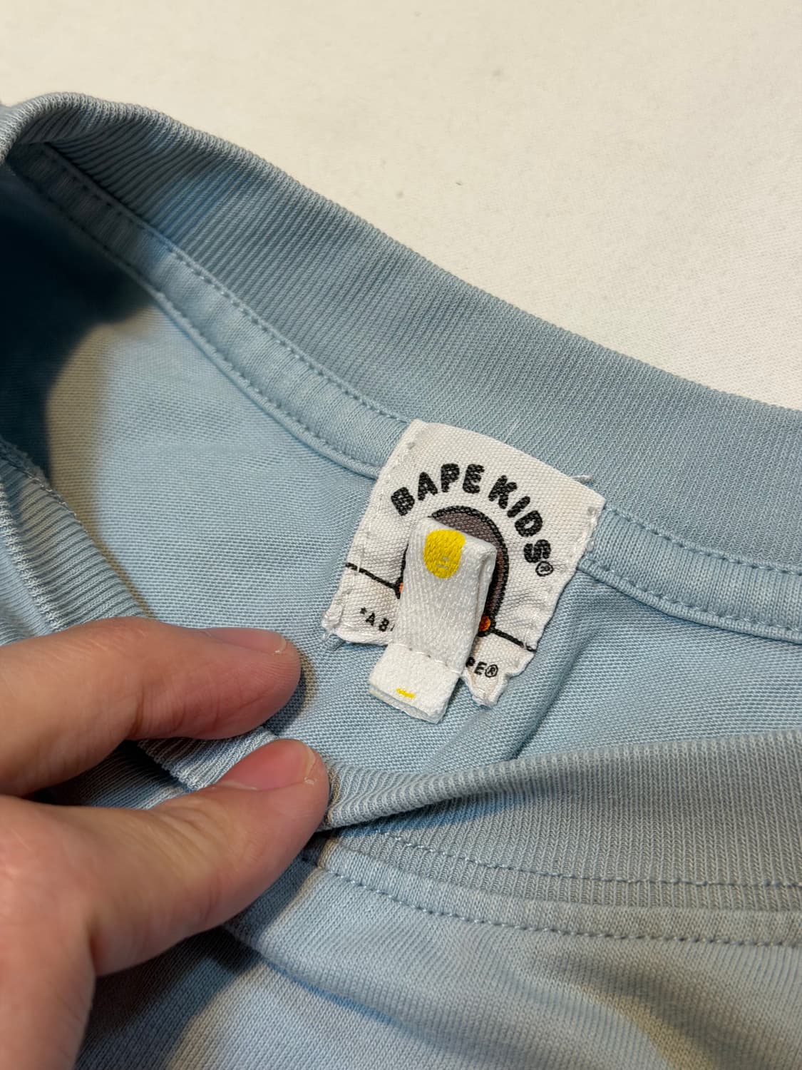 희귀) 베이프 키즈 베이비 마일로 티셔츠 스카이블루 상품이미지6