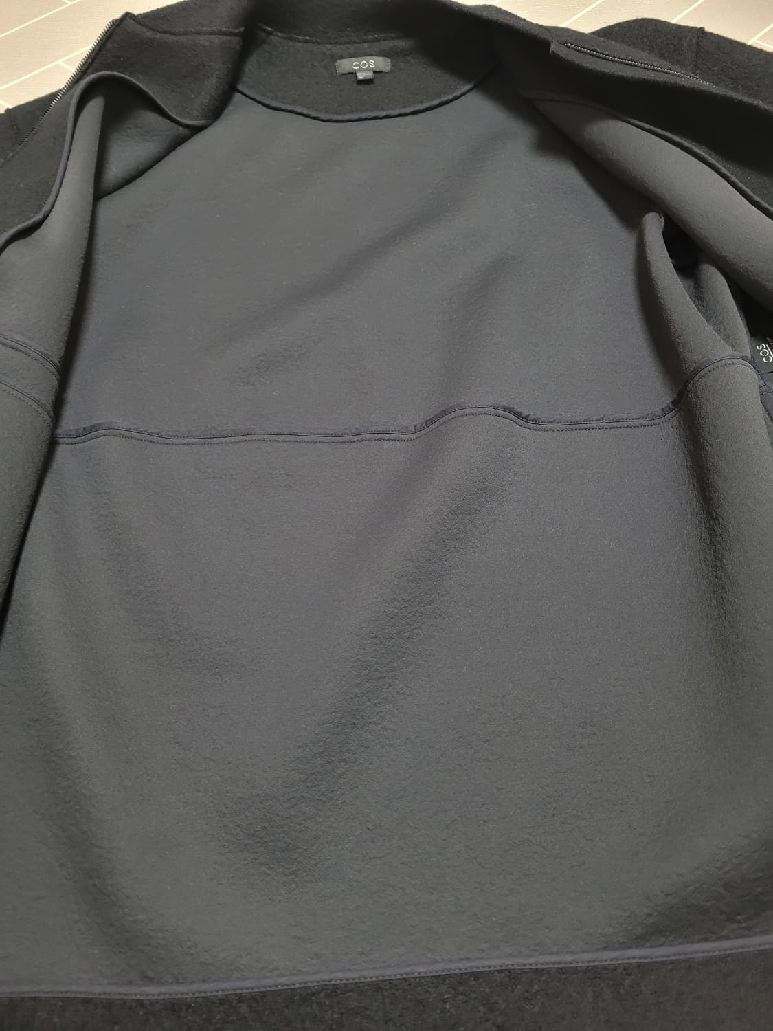 COS 코스 봄버 하프 집업 울 자켓 EUR40 (L) 상품이미지3