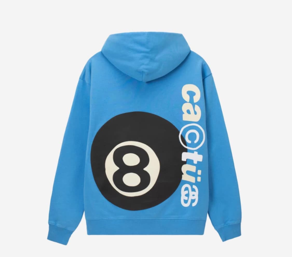 STUSSY X CPFM 8볼 피그먼트 다이드 후드 블루 상품이미지2