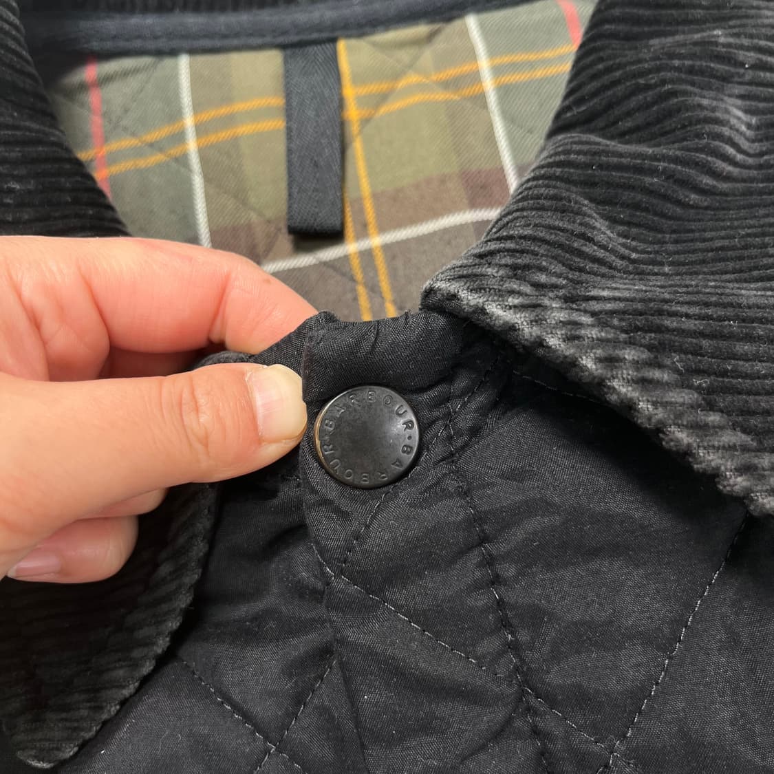 100 바버 인터네셔널 코듀로이 퀄팅 자켓 상품이미지3