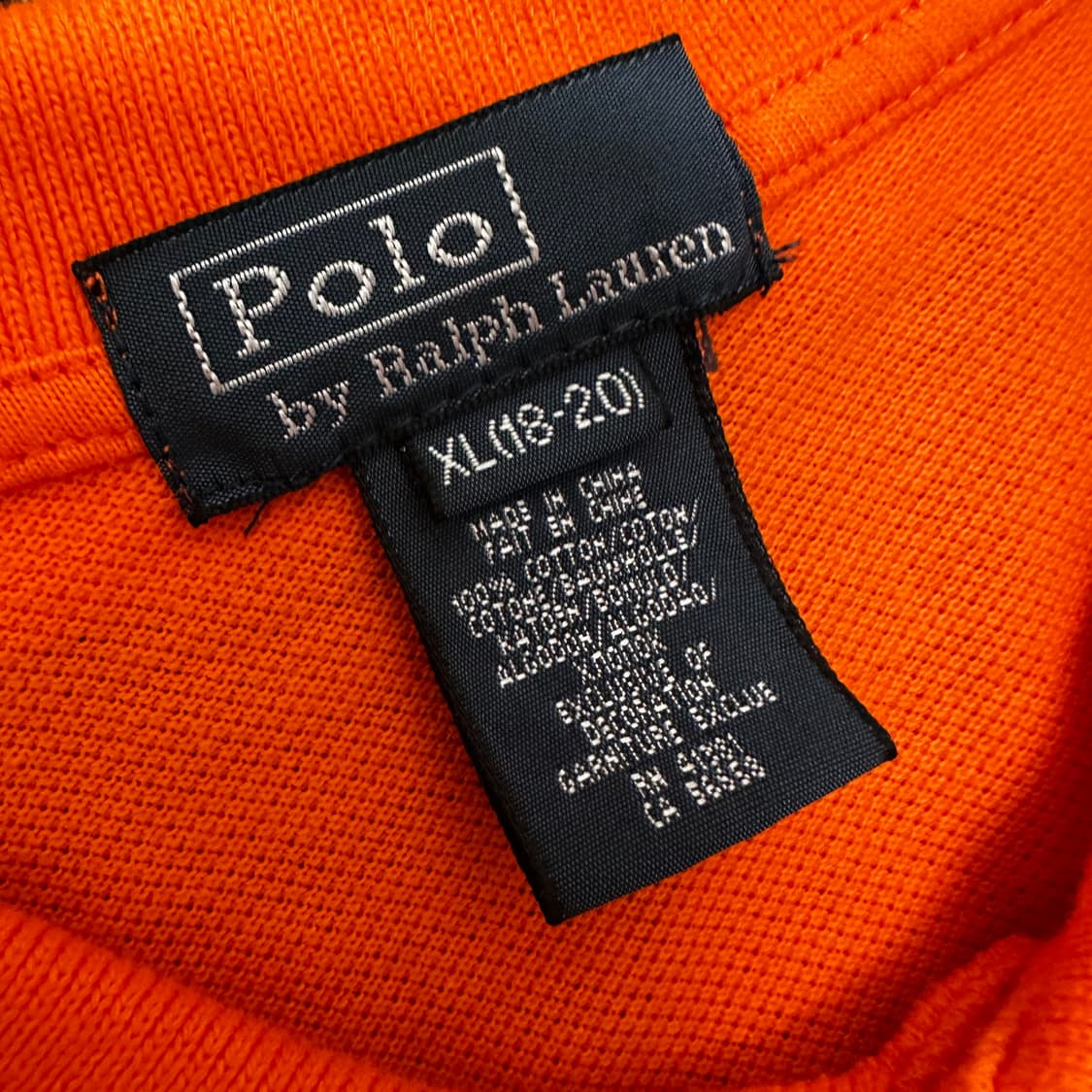 POLO 폴로 랄프로렌 빅포니 카라티 반팔티셔츠 오렌지 M-L 상품이미지3