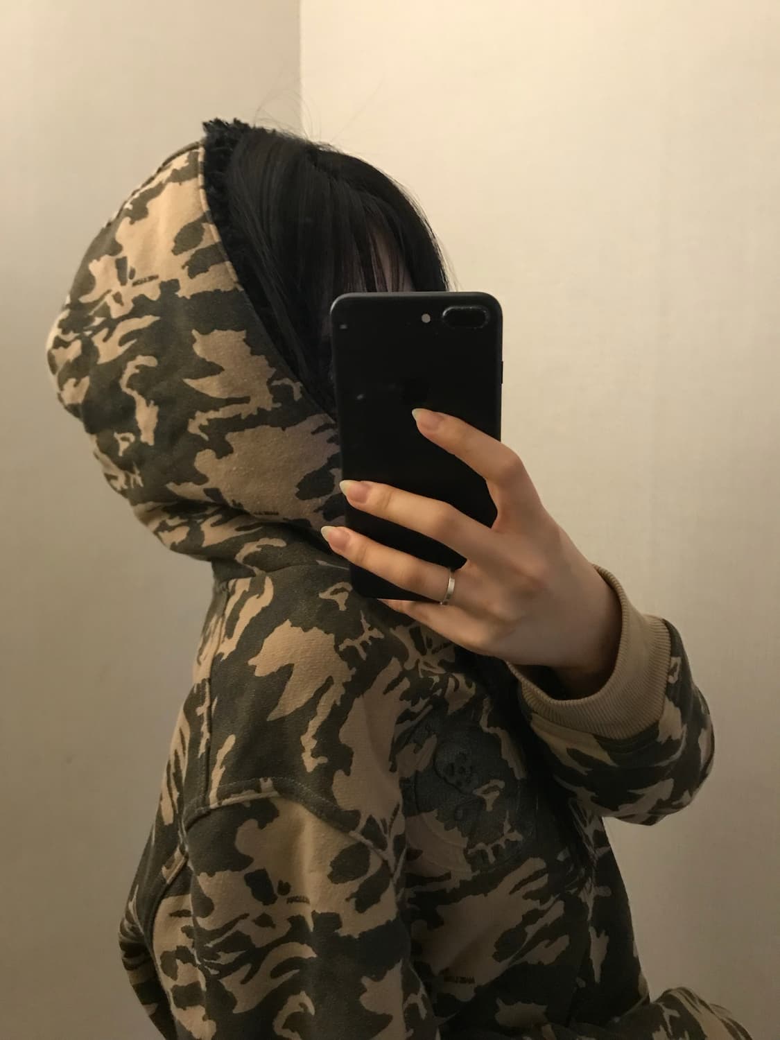 vintage 카모 후드집업 상품이미지4