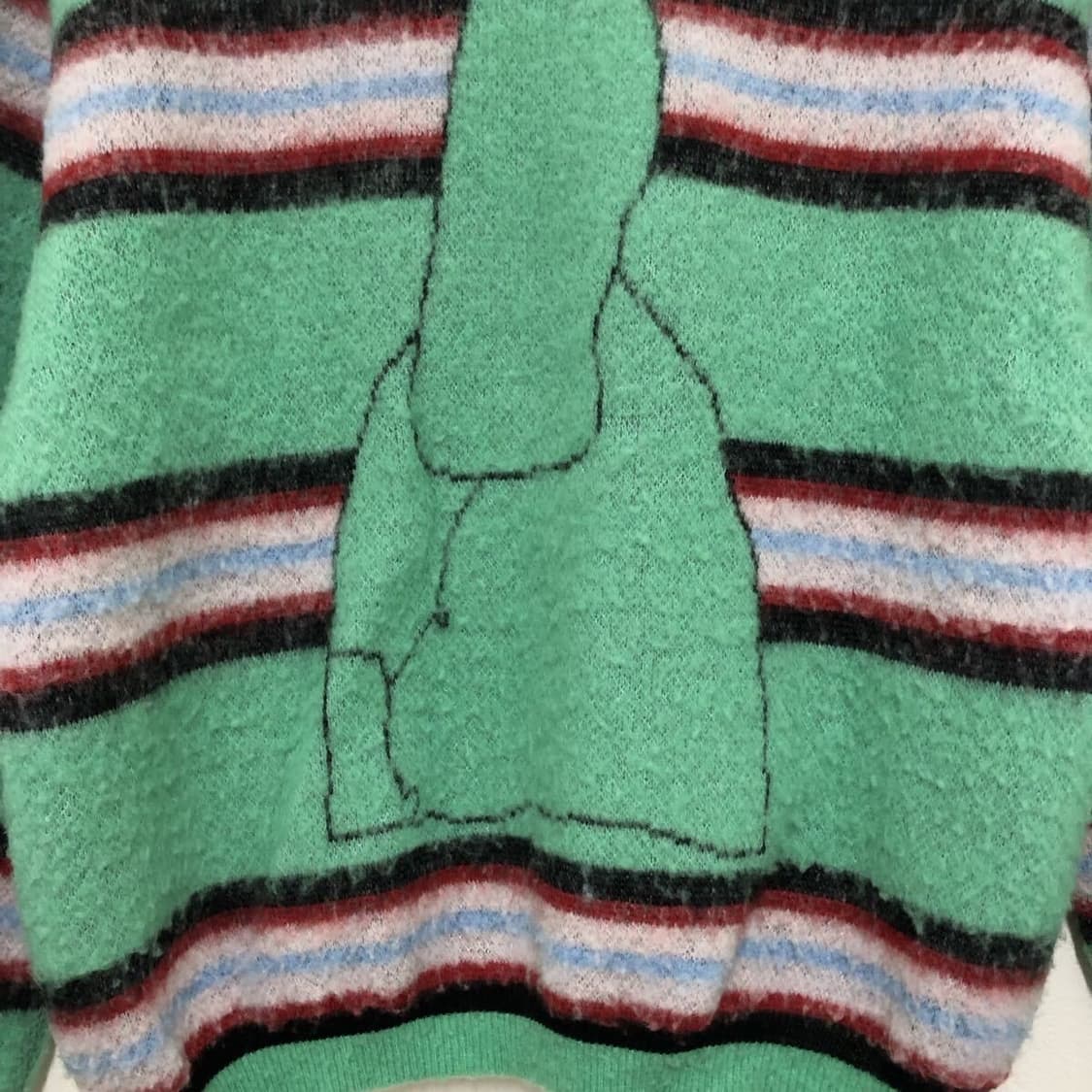 Kota Gushiken 24AW 모나리자 울 니트 그린 상품이미지6