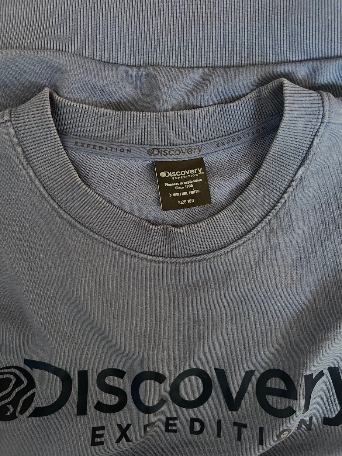 디스커버리  남성 블루네이비 맨투맨티셔츠 상품이미지3