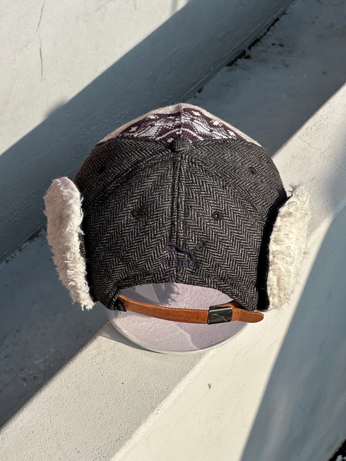 [F] 푸마 로고 노르딕 헤링본 트래퍼햇 모자 상품이미지4