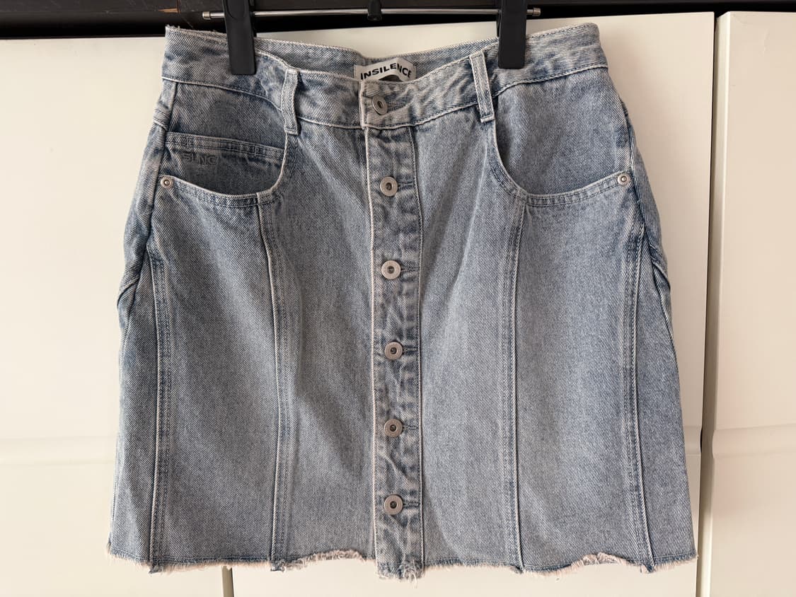 인사일런스 데님 랩스커트 상품이미지2