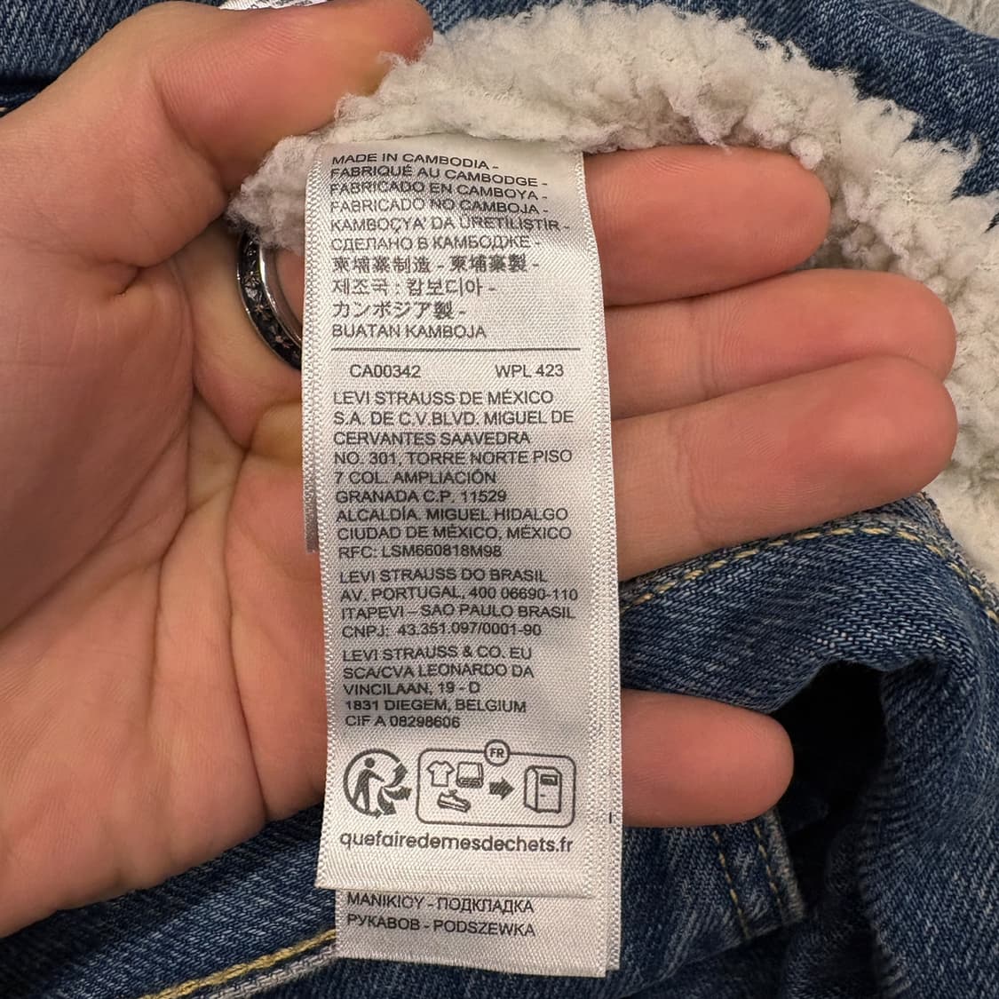 리바이스 쉐르파 타입1 데님 트러커 자켓 중청 N284 상품이미지6