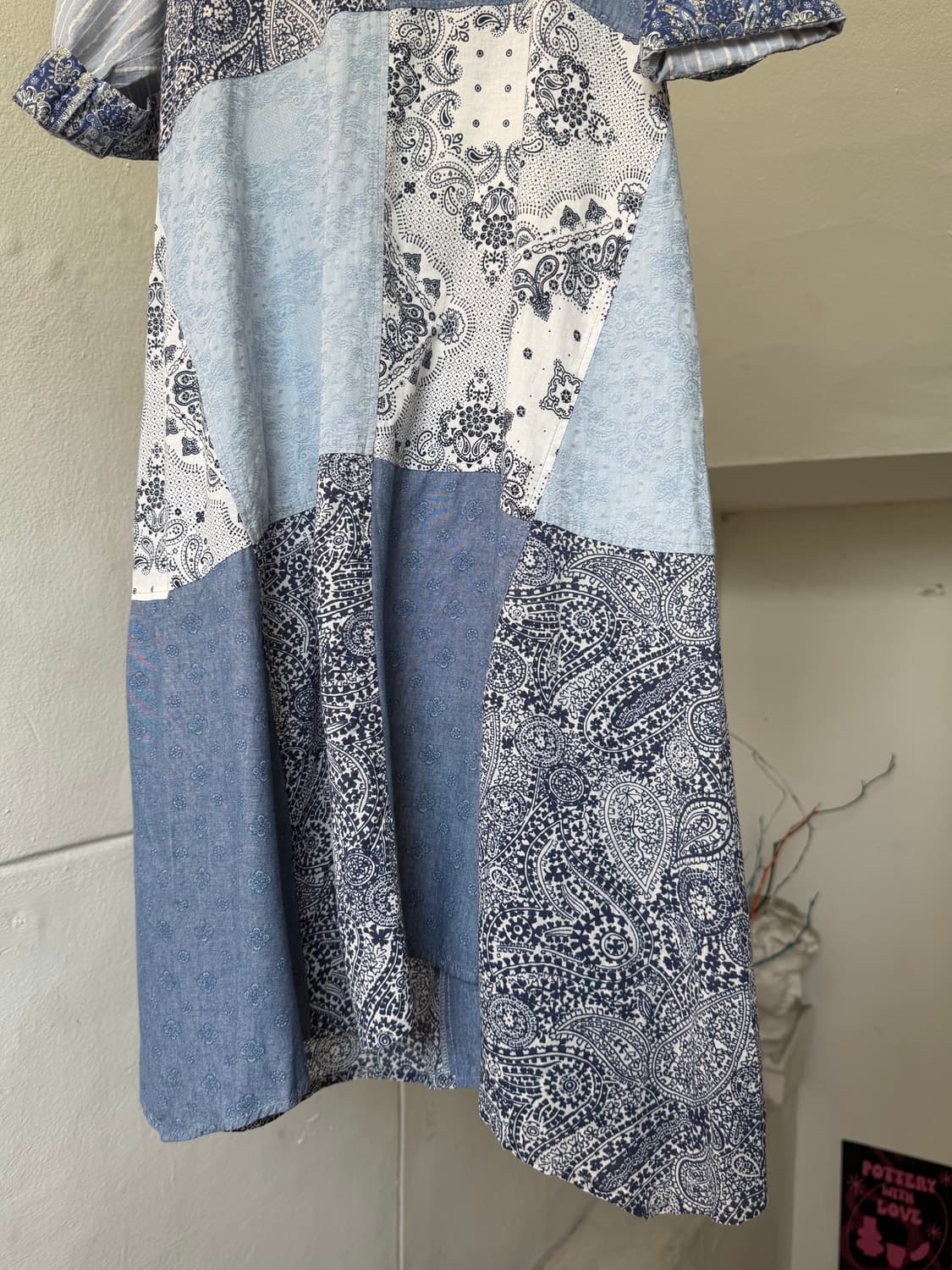 페어리 데님 패치워크 미디 원피스 상품이미지2