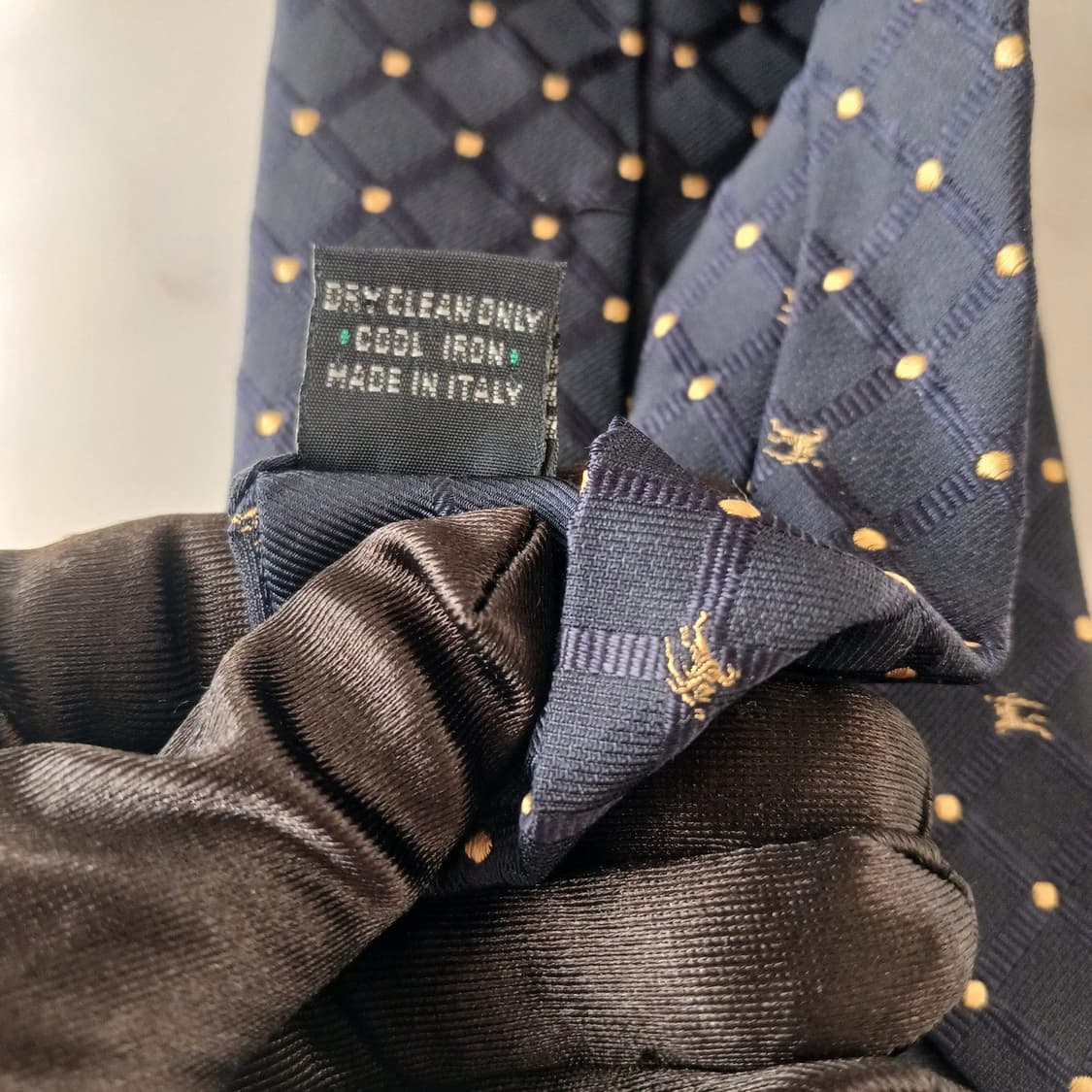 버버리 실크 기마사 자수 체크 넥타이 9.6cm A+등급 A19059
 상품이미지10