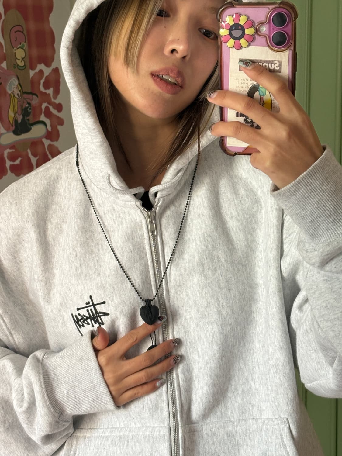 크롬히츠 목걸이 (블랙심장) 상품이미지2