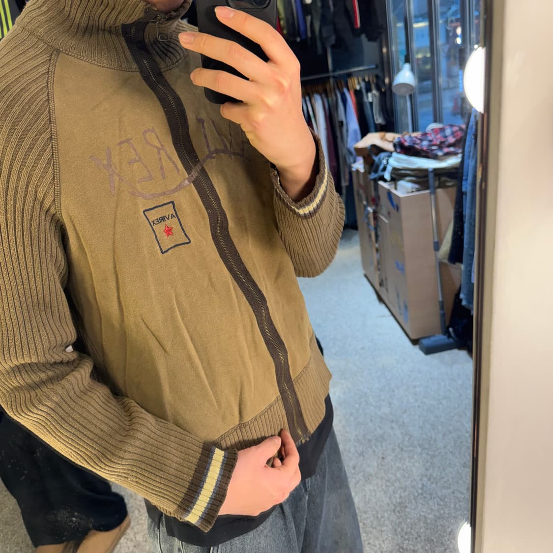 Avirex 니트 집업 상품이미지5