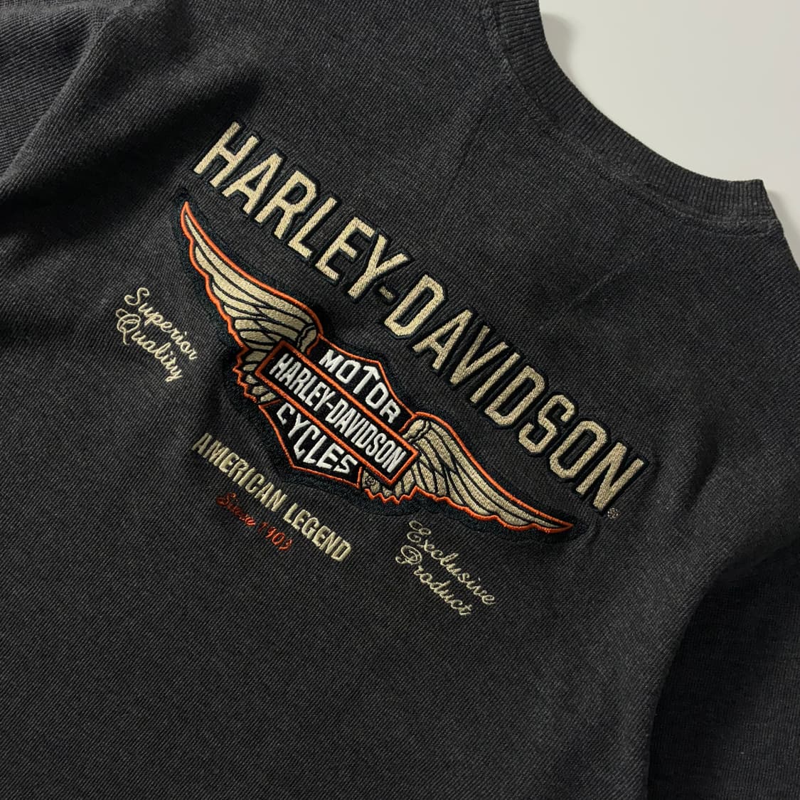 Harley-Davidson  할리 데이비슨 자수 00,s 헨리넥 니트  상품이미지7