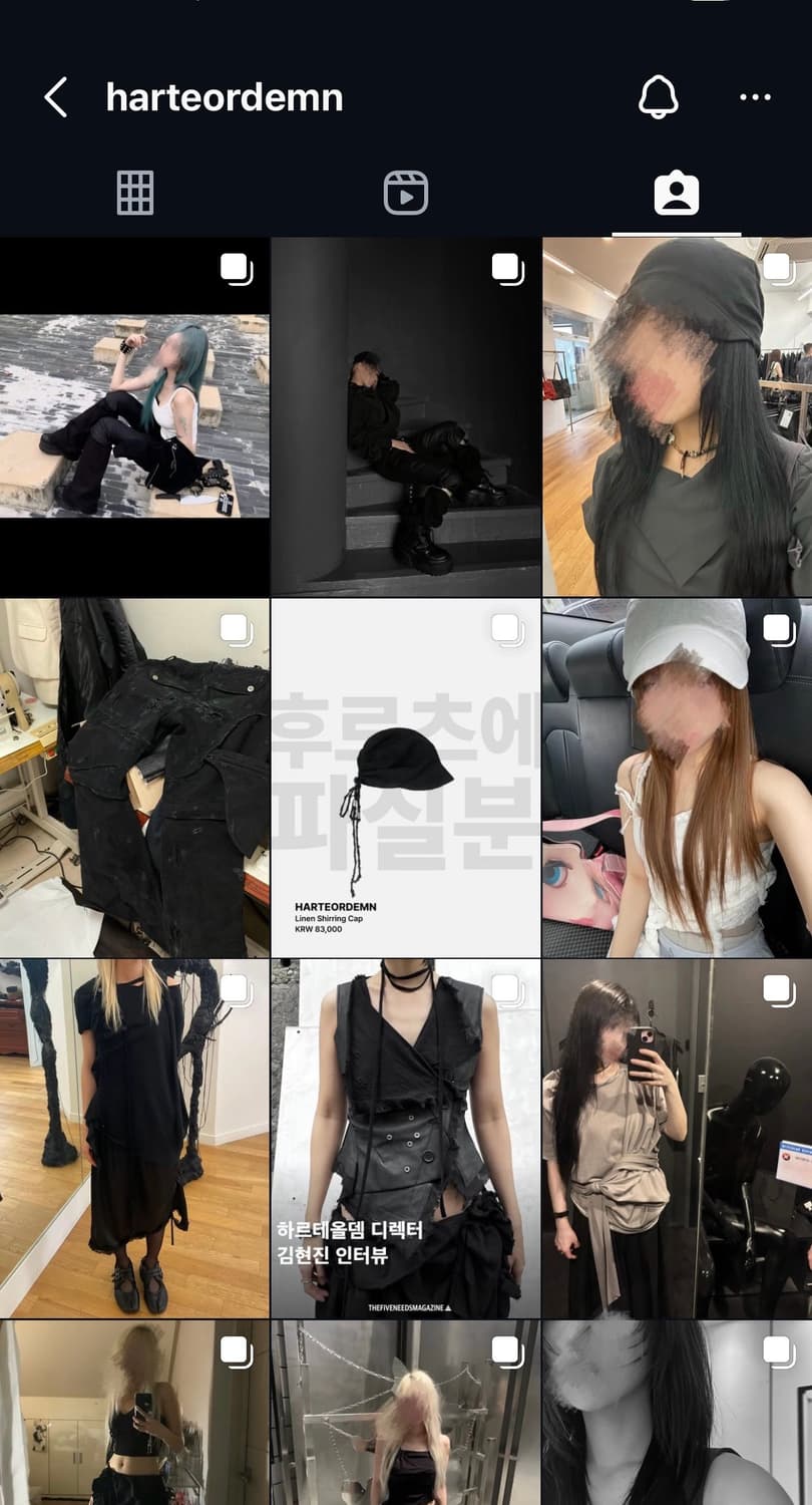 하르테올뎀 Harteordemn 린넨 셔링 캡 블랙 - 1회착 상품이미지4