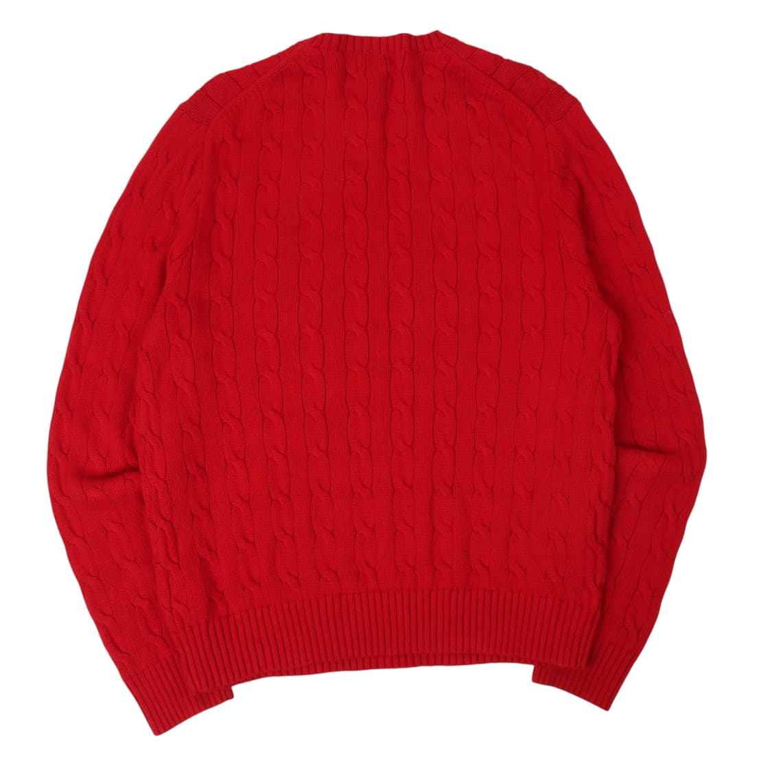 폴로 랄프로렌 레드 코튼 케이블 니트 상품이미지5
