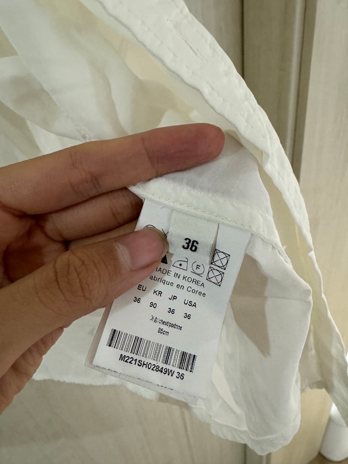 우영미 화이트 셔츠 36 사이즈 상품이미지5