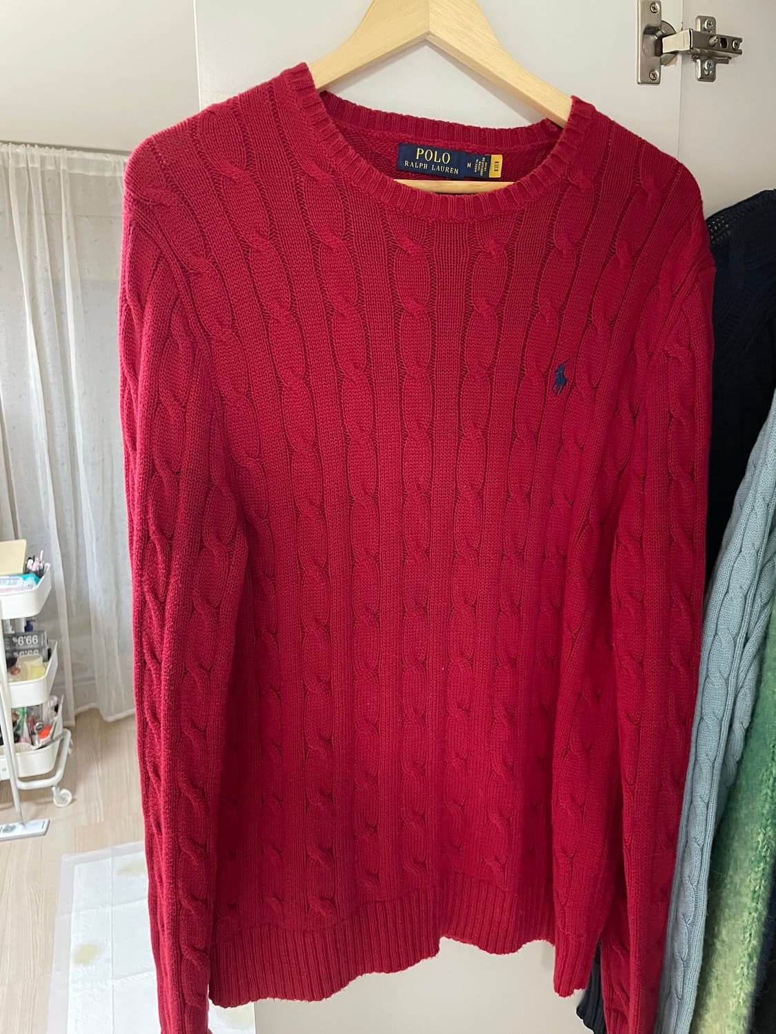 폴로 랄프로렌 케이블 니트M(QR정품) 상품이미지2