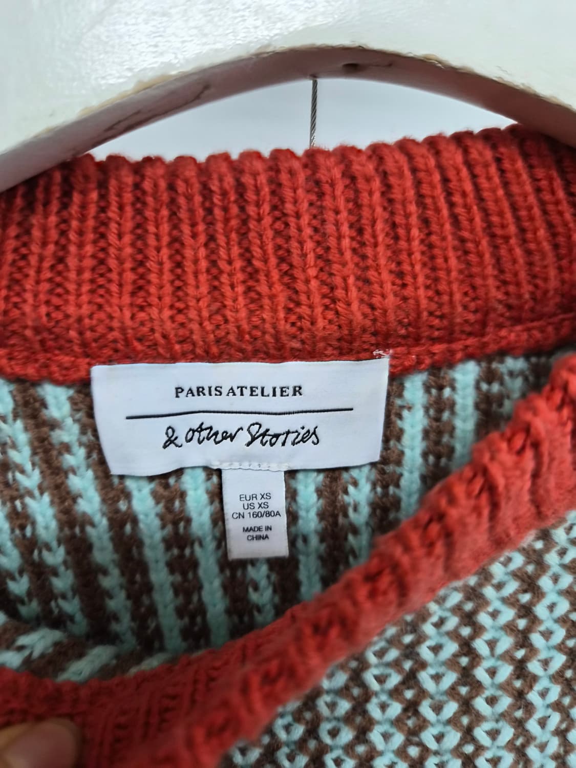 앤아더스토리즈 자수울니트. 코스울 랩스커트 상품이미지5