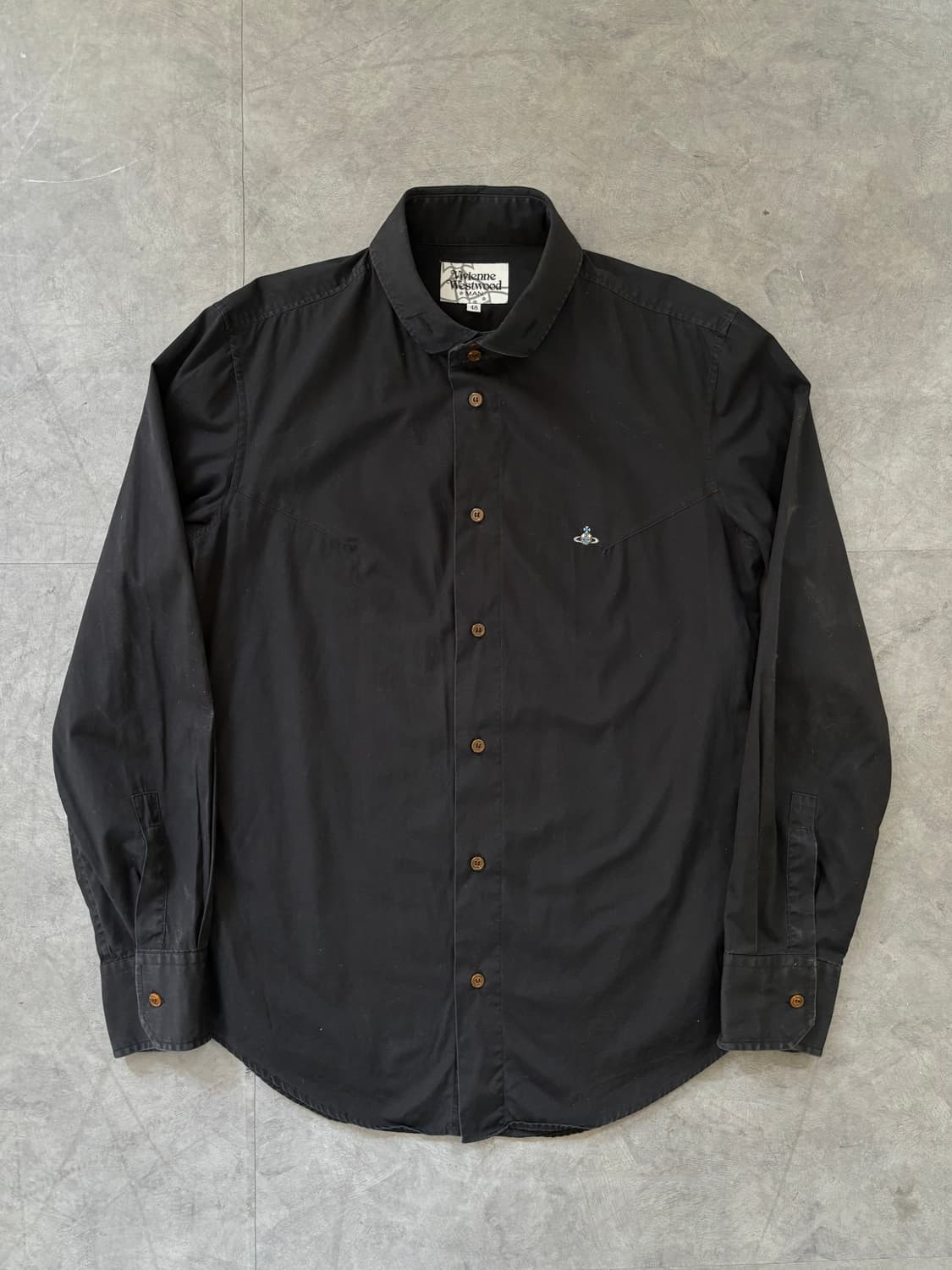 Vivienne Westwood 비비안웨스트우드 맨 로고 블랙셔츠   상품이미지1