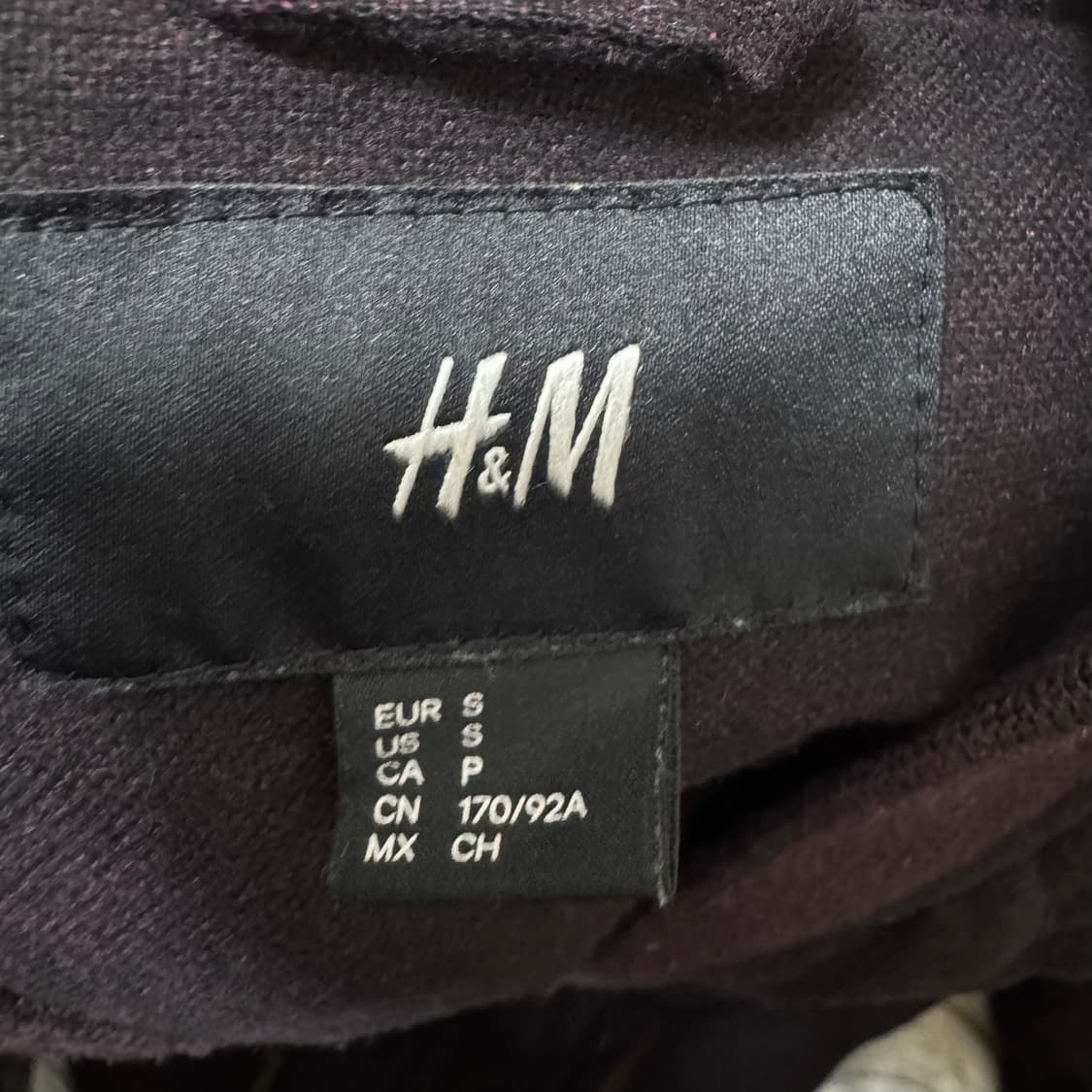 H&M 에이치앤엠 남성 모직 퀼팅자켓 S/90  상품이미지4