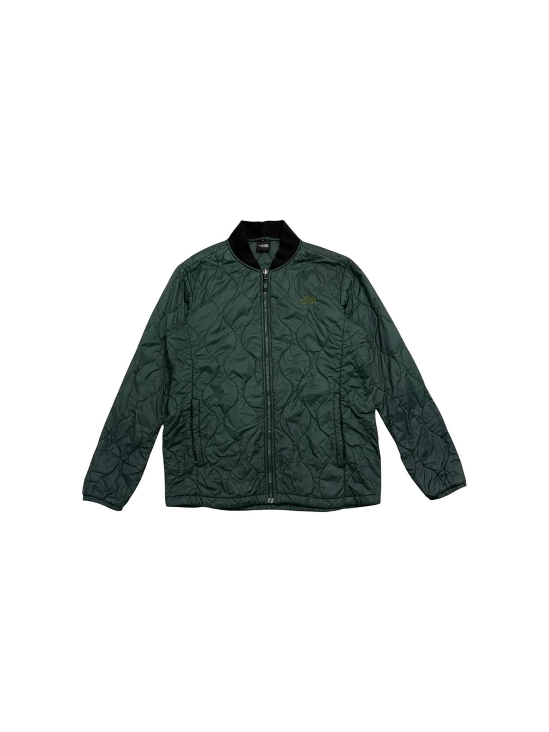 노스페이스 퀼팅 집업 경량 패딩 카키 상품이미지1