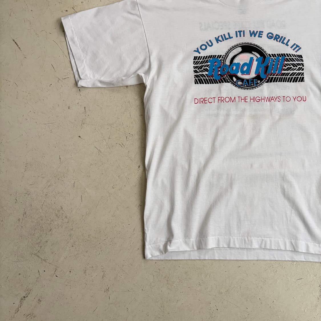 90s USA Road Kill Cafe 빈티지 싱글스티치 반팔티 XL 상품이미지3