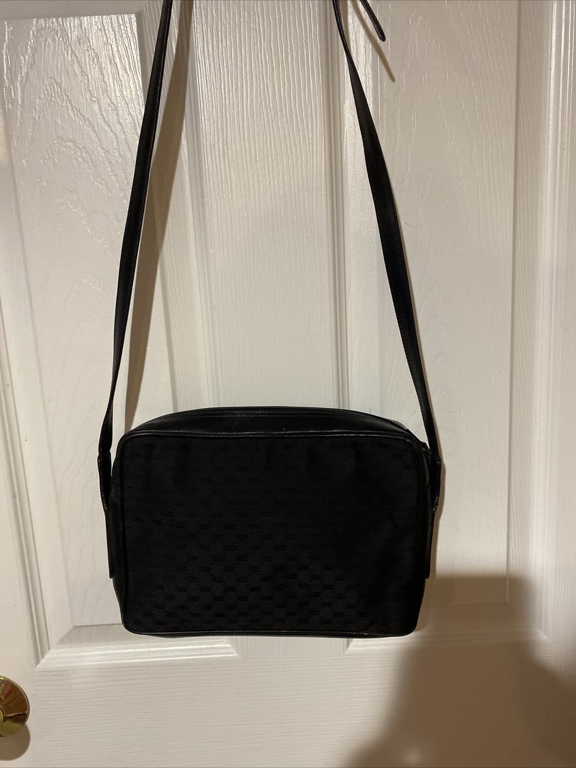 80s 구찌 빈티지 GG 오벌 로고 숄더백 블랙 상품이미지7