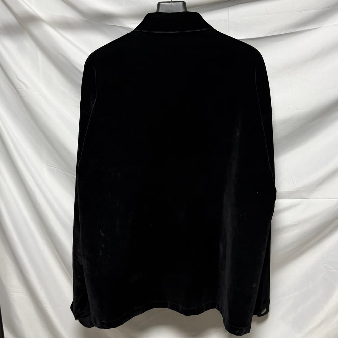 [S급/XL] 프라다 벨벳 셔츠 자켓 블랙 상품이미지4