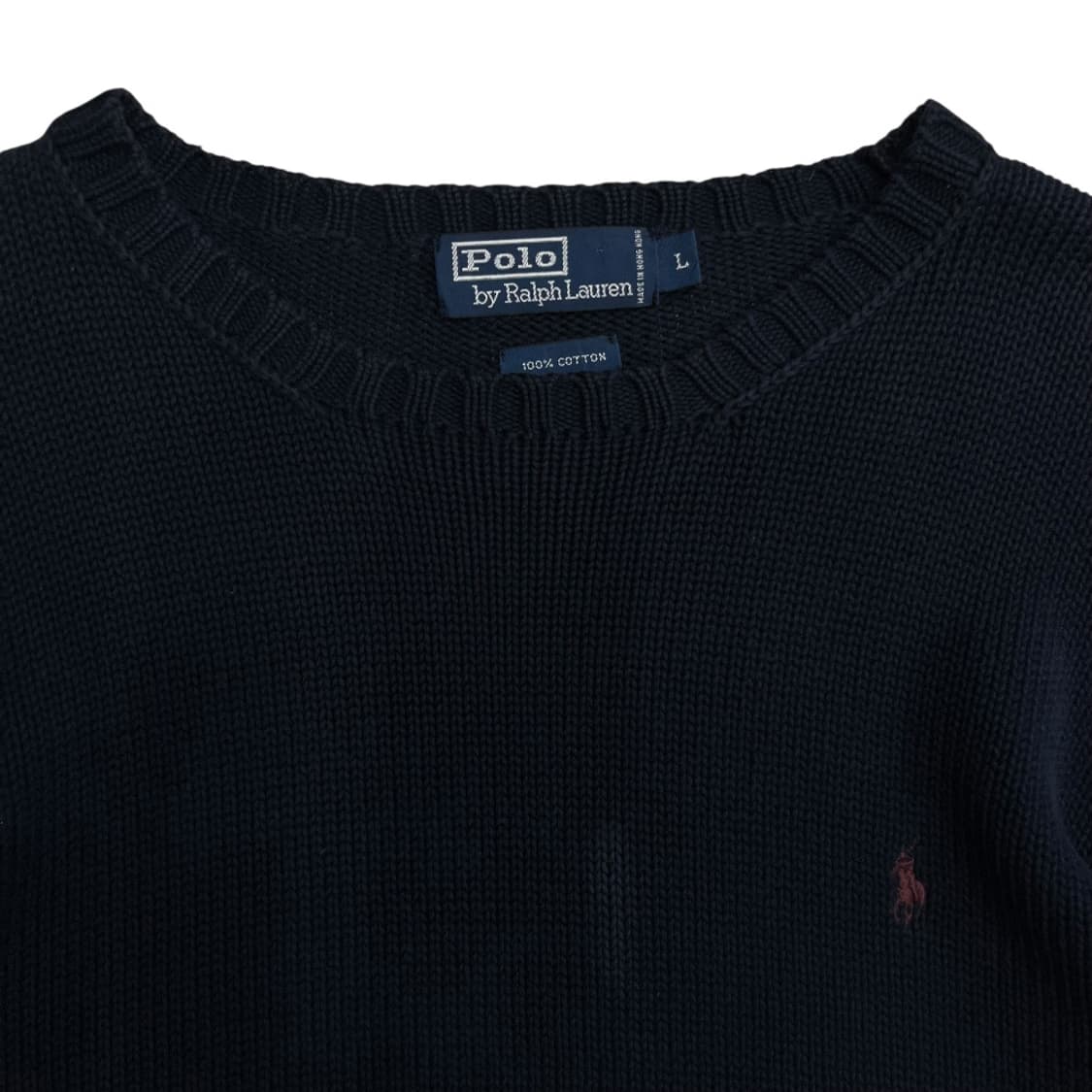 폴로 랄프로렌 버건디포니 네이비 니트 L 상품이미지4