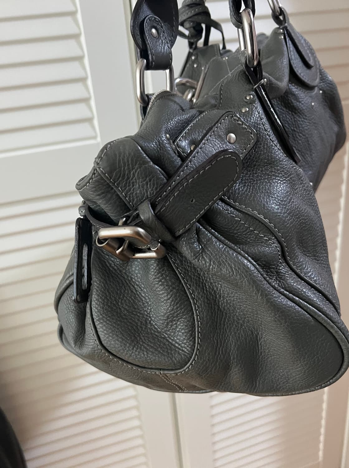 정품 끌로에 패딩턴백 라지 그레이카키색상 에토프 실버 상품이미지6