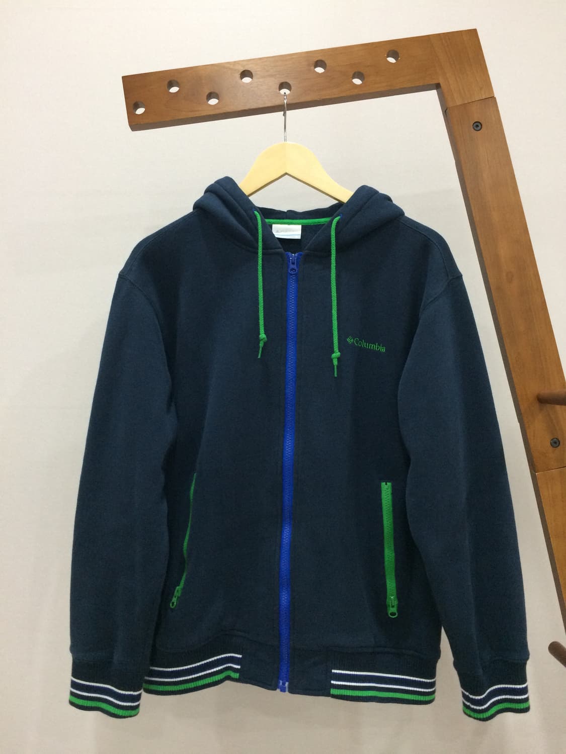 일본빈티지 컬럼비아 네이비 후드집업 상품이미지1
