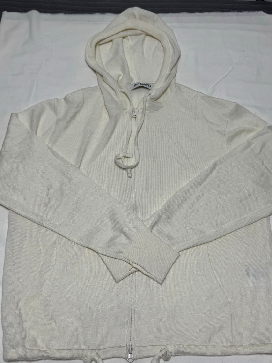 인템포무드 / 라이트 이너 니트 후디 (아이보리) / L 상품이미지4