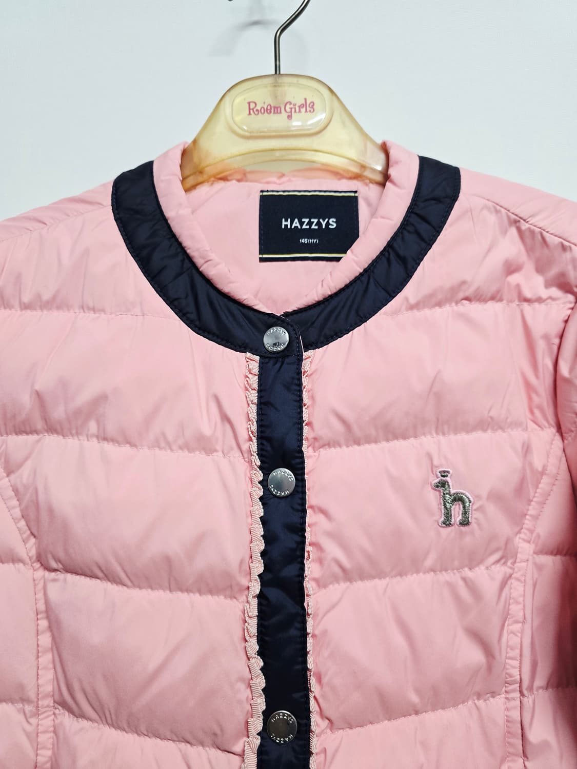 헤지스키즈 핑크 다운패딩 점퍼145 상품이미지2