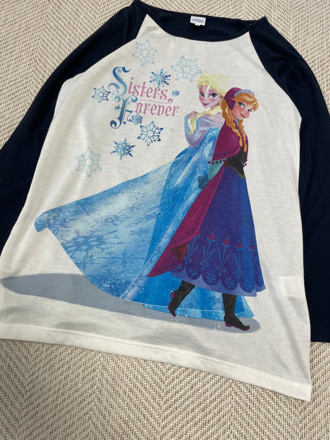 디즈니 엘사 x 안나 포트레이트 래글런 티셔츠 J03509 상품이미지2