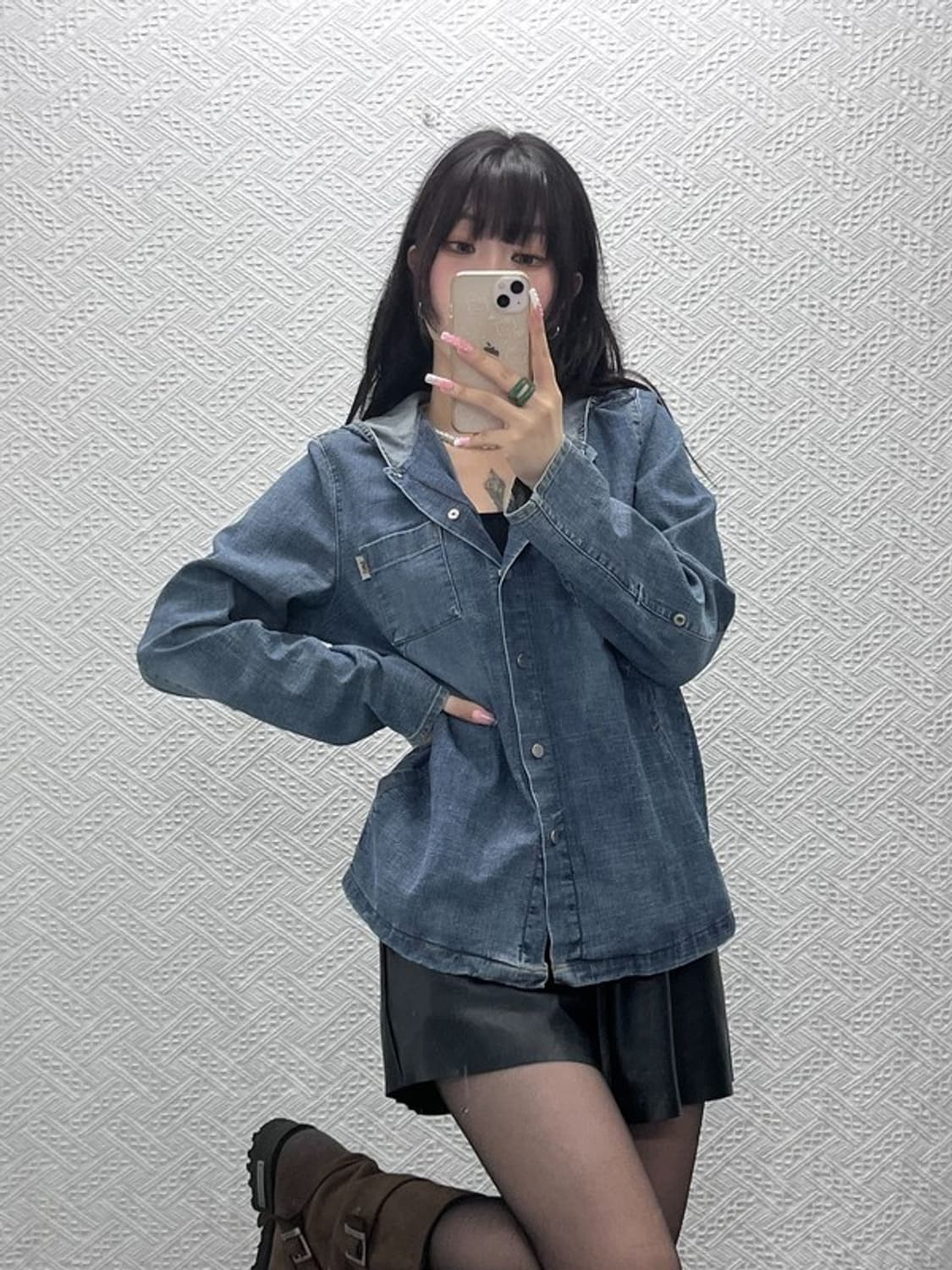 LEE 캐주얼 컨트리 레트로 빈티지 데님 후드 자켓 100 C12507 상품이미지1