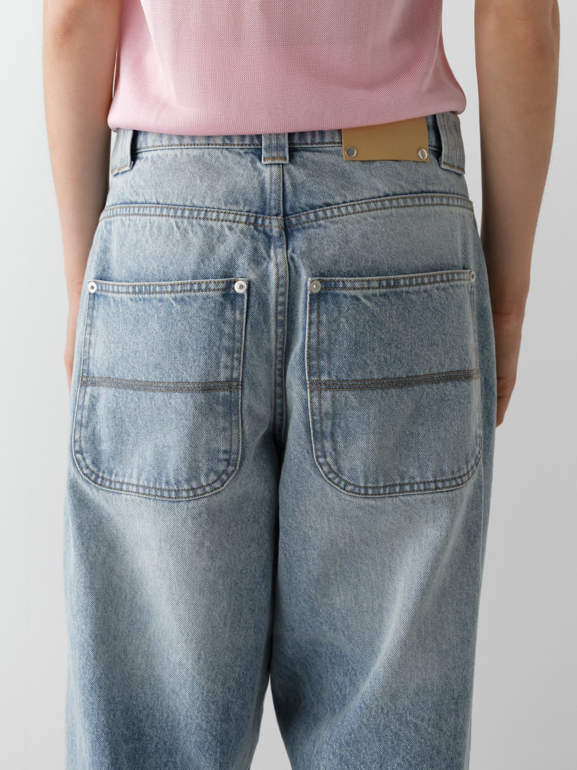 (34,36,38) 기마구아스 26ss 배기 데님팬츠/블루 상품이미지5