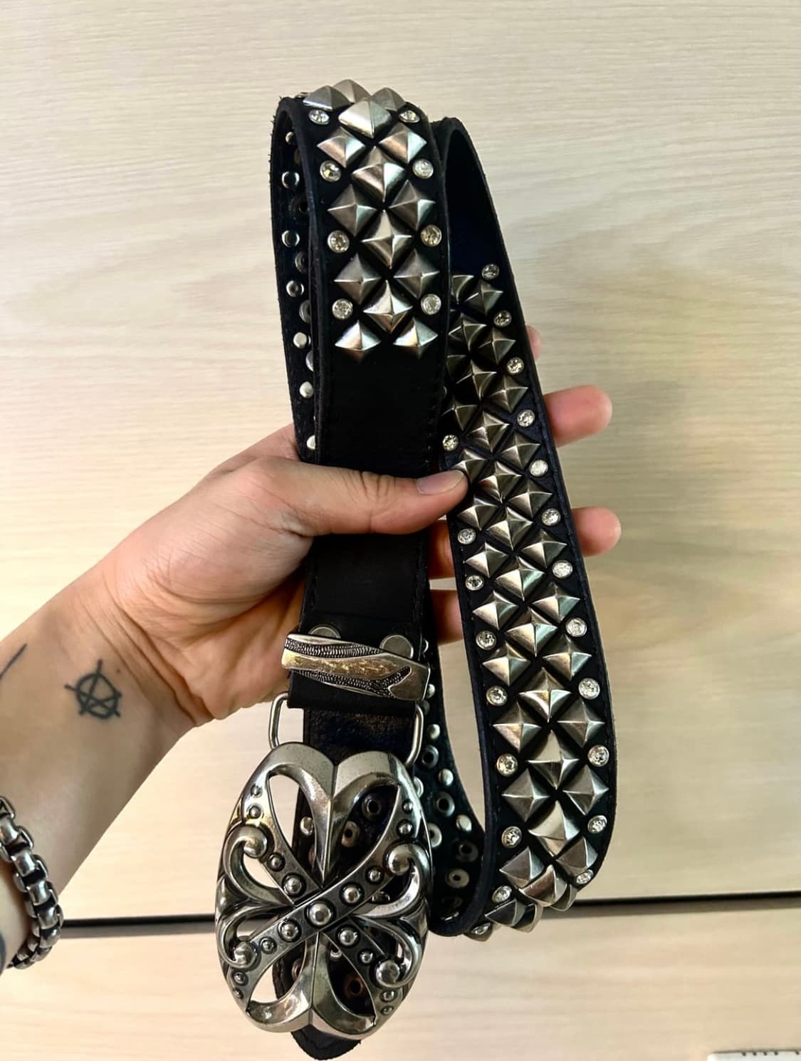 Retro punk cowhide Belt 상품이미지1