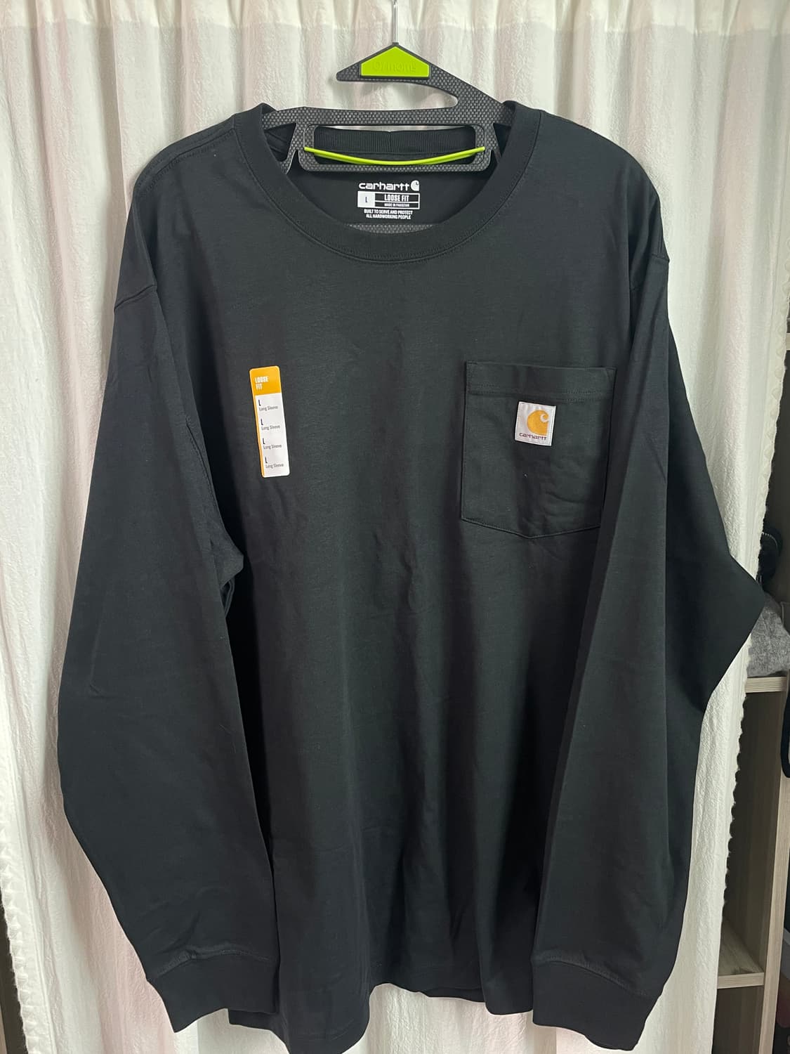 칼하트 루즈핏 헤비웨이트 레귤러 롱슬리브 포켓 티셔츠 상품이미지1
