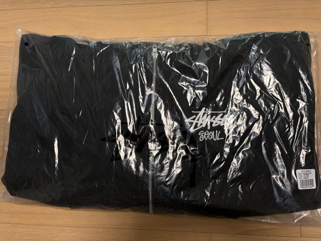 [L] 스투시 서울 후드집업 블랙 새상품 미개봉 급처💙 상품이미지3