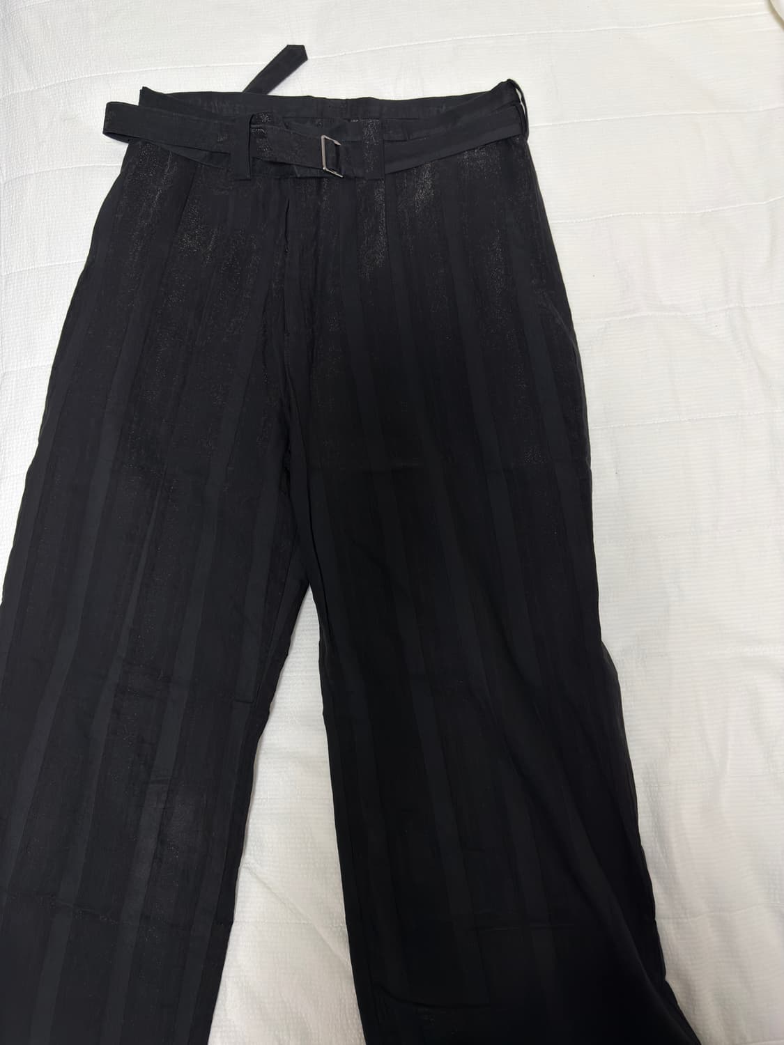 해칭룸 벨티드 스트라이프 팬츠 상품이미지2