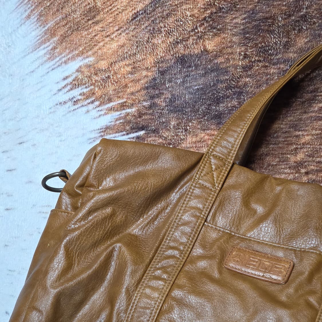 쓰리큐알 브라운 레더 숄더백 상품이미지2