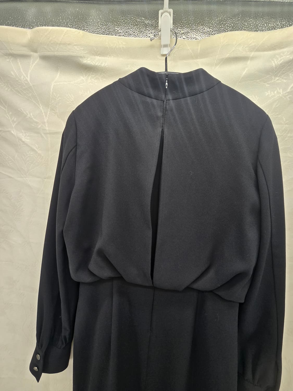 블랙 하이넥 긴팔 원피스 상품이미지5