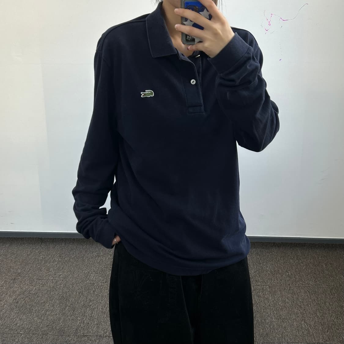 Lacoste 라코스테 스몰로고 네이비 카라티 상품이미지2