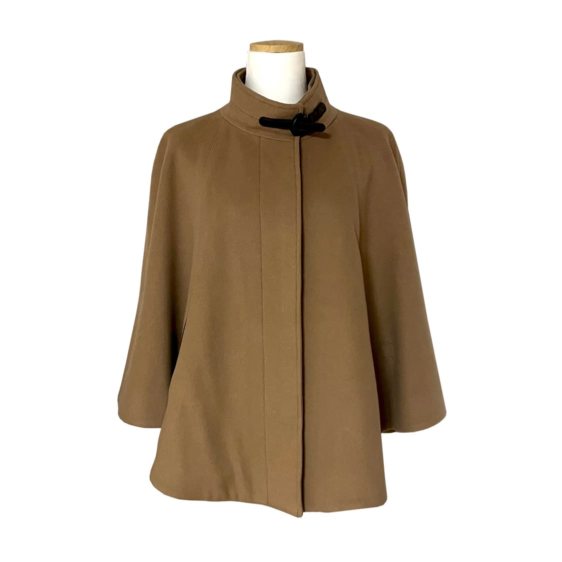 카멜 브라운 케이프 하프코트 상품이미지1
