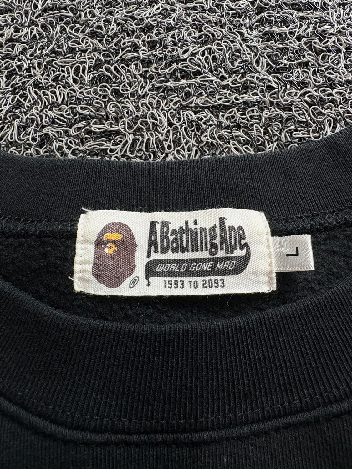 베이프 컬리지 크루넥 스웻 셔츠 블랙 3977 상품이미지4