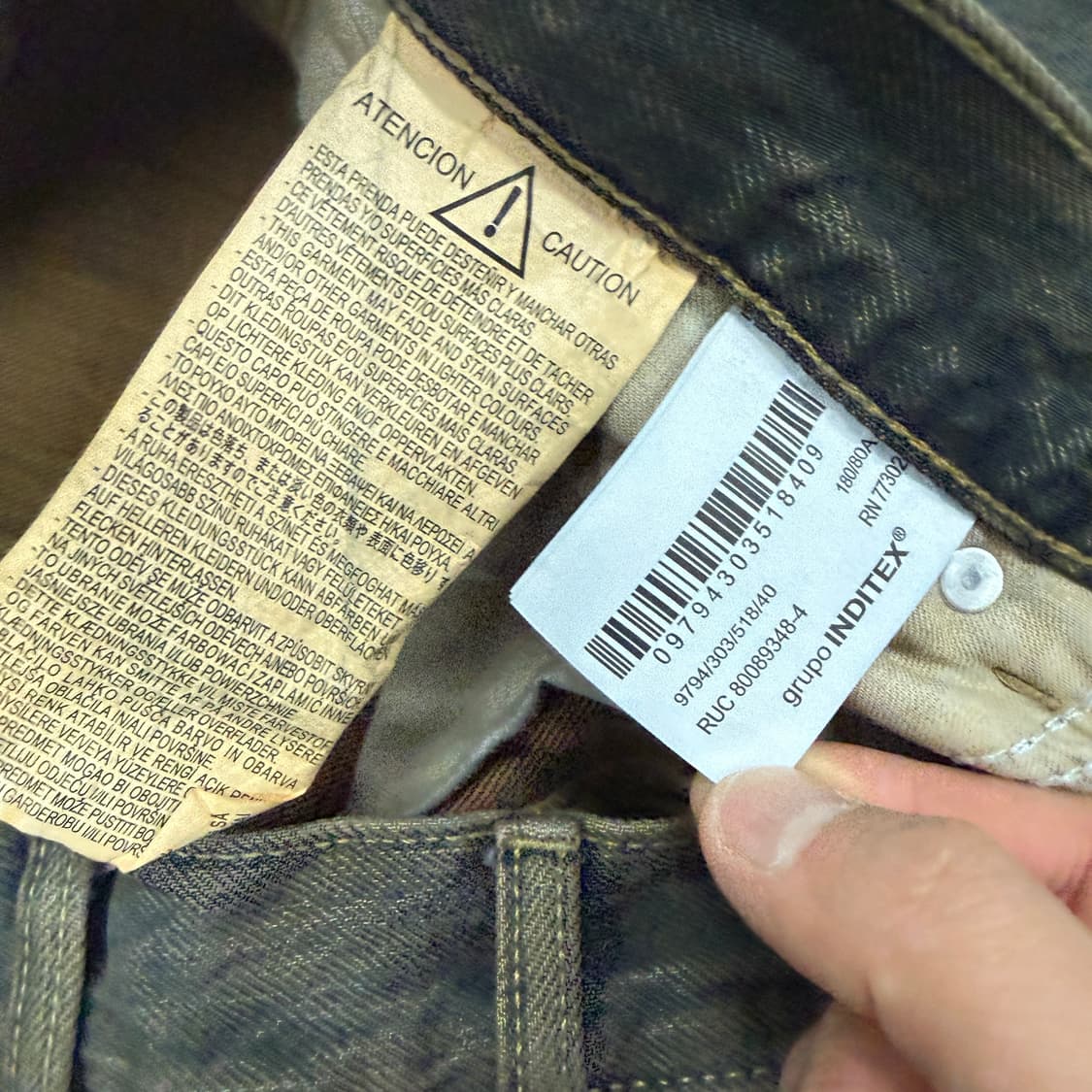 (31)자라ZARA 녹워싱 와이드 데님팬츠 상품이미지3