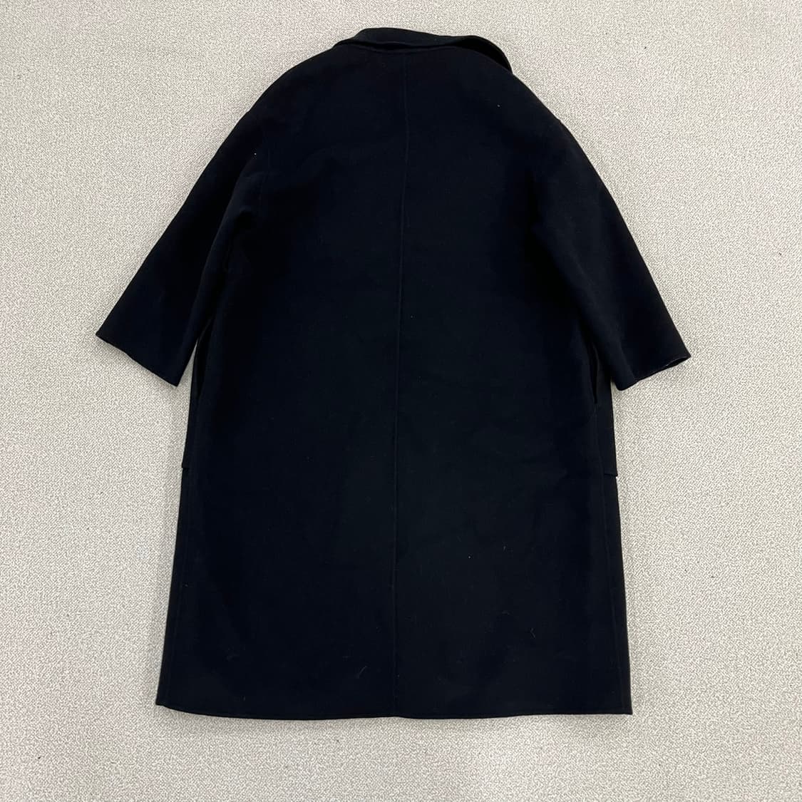 38 캐시미어 울 블랙 롱코트 0127M2 상품이미지6